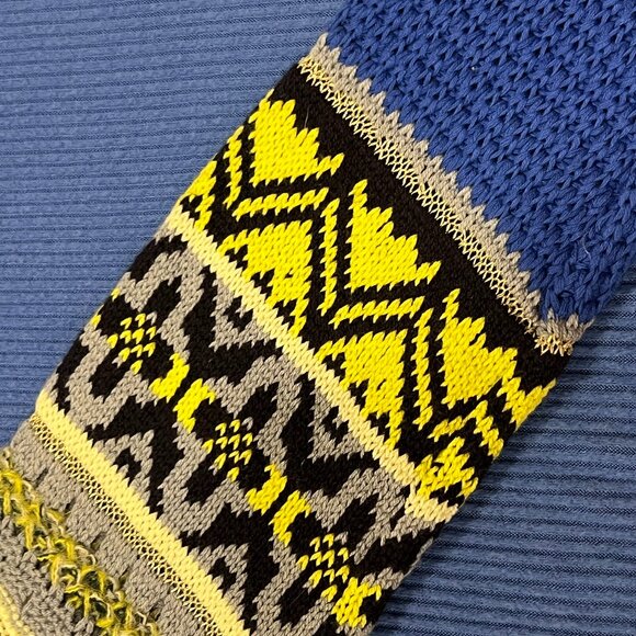 Free People NWT Prism Fair Isle Pullover Top, Blue Bell Combo, L - Picture 6 of 8